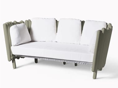 CANISSE - 2 seater polyethylene garden sofa by Serralunga