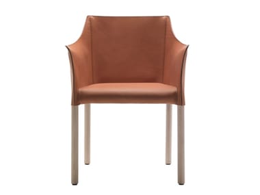 CAP CHAIR - Tanned leather easy chair by Cappellini