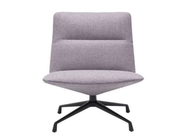 CAPRI LOUNGE BU1735 - Swivel upholstered armchair with 4-spoke base by Andreu World