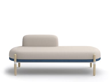 CAPSULE BENCH - Fabric bench seating with back by Casala