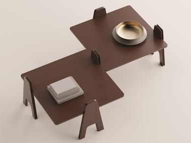 CAVALLETTO - Square wooden coffee table by Agapecasa