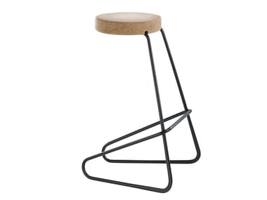 CC3B - Cantilever upholstered steel stool by Tecta