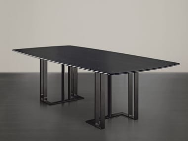 CHARLIE - Rectangular wooden dining table by Meridiani