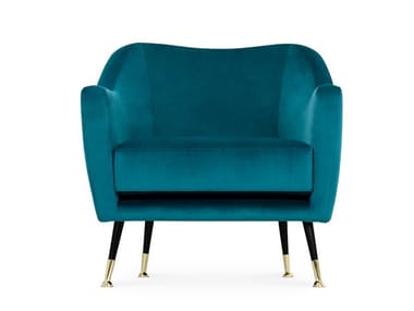 CHARLOTTE - Fabric armchair with armrests by Essential Home