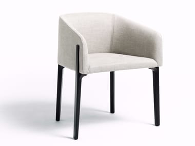 CHESTO - Fabric chair with removable cover with armrests by DE PADOVA