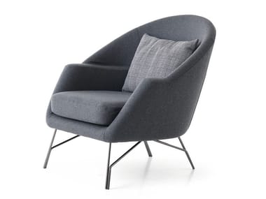 CHILLOUT - Fabric armchair with armrests by Saba Italia