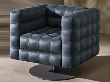 CHOCOLAT - Swivel fabric armchair with armrests by Twils