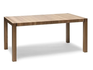 CHOP - Extending rectangular solid wood dining table by TON