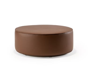 CIRCLE POUF - Round leather pouf by Reflex