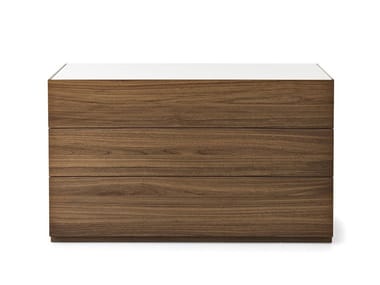 CITY - Wood veneer chest of drawers by Calligaris