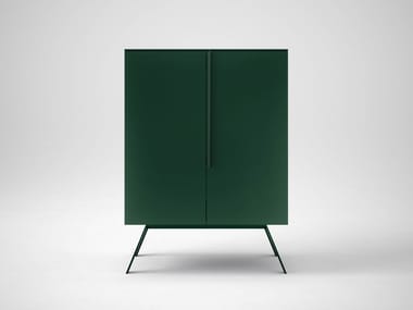 CLEO - Lacquered highboard with doors by Novamobili