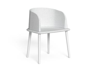 CLEOSOFT-ALU - Fabric garden chair with armrests by Talenti