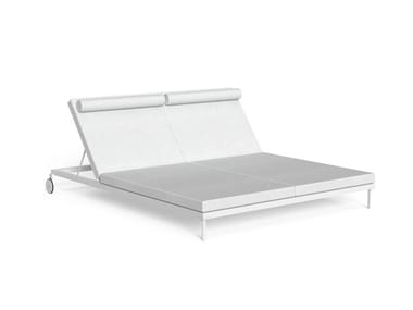 CLEOSOFT-ALU - Double Recliner fabric sun lounger by Talenti