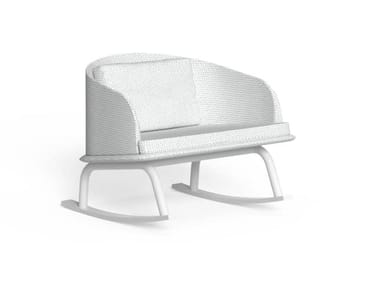 CLEOSOFT-ALU - Rocking armchair with removable cover by Talenti