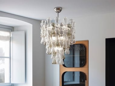 CLEPSYDRA - Venetian crystal pendant lamp by Barovier&Toso