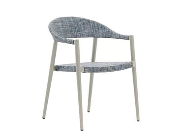 CLEVER - Upholstered garden armchair with armrests by Varaschin