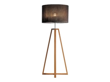 CLUB LOUNGE - LED teak floor lamp by Royal Botania