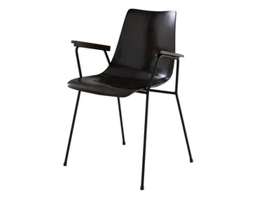 CM 131 - Multi-layer wood chair with armrests by Ligne Roset