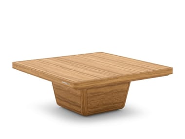 COBI - Square teak garden side table by Manutti