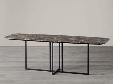 COLE - Rectangular marble console table by Meridiani