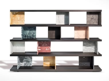 COLONNATA - Divider marble bookcase by Salvatori