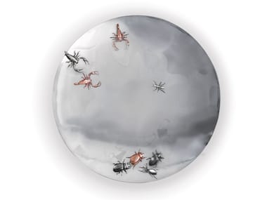 CONCAVE METAMORPHOSIS - Round wall-mounted brass mirror by Boca do Lobo