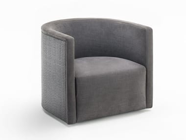 CONFIDENT RATTAN - Fabric armchair with armrests by Living Divani