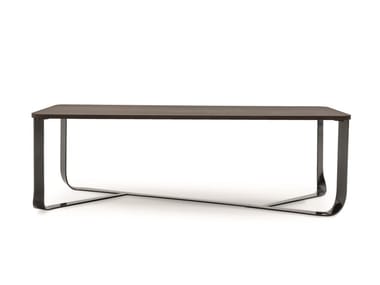 CONFLUENCE - Rectangular wooden table by Pianca