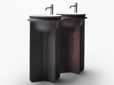 CONTROSTAMPO - Freestanding Cristalplant® washbasin by Falper
