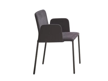 CORBO - Fabric chair with armrests by more