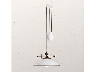 COUNTRY 080.11 - LED adjustable Murano glass pendant lamp by Il Fanale