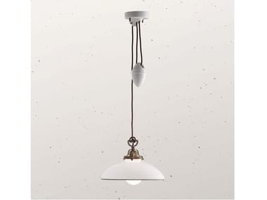 COUNTRY 082.11 - LED adjustable Murano glass pendant lamp by Il Fanale