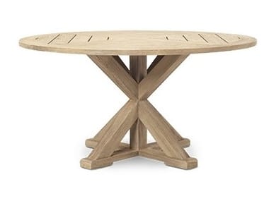 CRONOS - Round teak garden table by Ethimo
