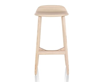CROSSHATCH - High wooden barstool by Herman Miller