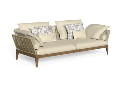 CRUISE TEAK - 3 seater fabric garden sofa by Talenti