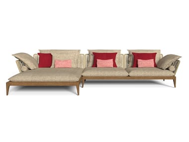 CRUISE TEAK - Sectional fabric garden sofa by Talenti