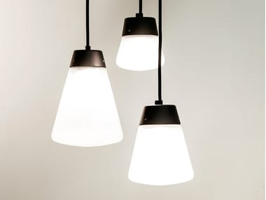 CUP CAKE - Glass and aluminium pendant lamp by Dark