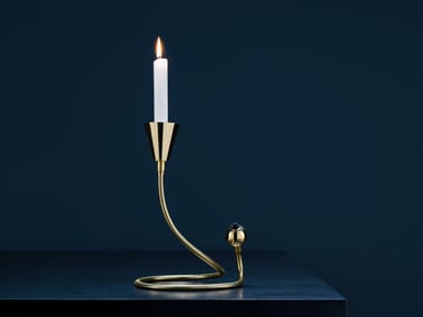 MIRACOLO - Brass candle holder by Catellani & Smith