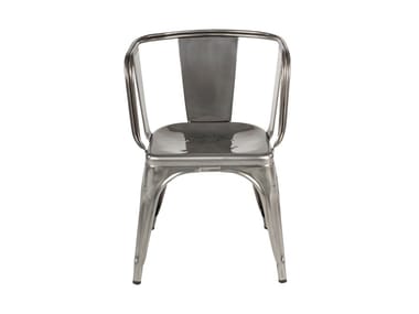 D - Metal chair with armrests by Tolix