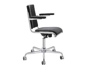 D12 - Swivel desk chair with 5-spoke base and armrests by Tecta