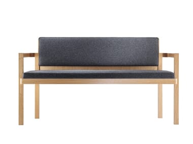 D51-2 - Upholstered ash bench by Tecta