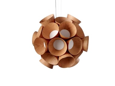 DANDELION - Handmade wood veneer pendant lamp by LZF