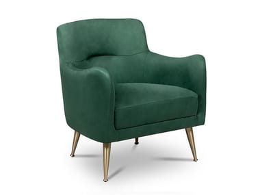 DANDRIGE - Leather armchair with armrests by Essential Home