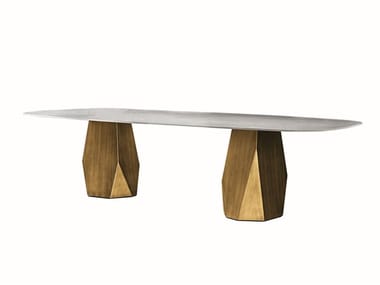 DEOD - Rectangular tempered glass table by Sovet Italia