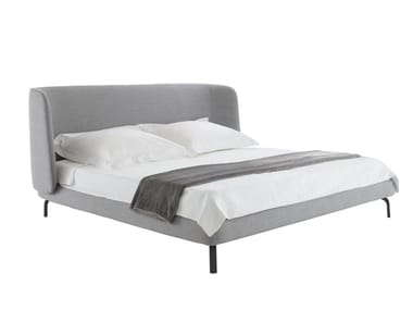 DESDEMONE - Fabric double bed with upholstered headboard by Ligne Roset