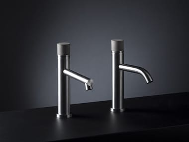 DIAMETRO35 INOX CONCRETE - Basin mixer with handle with concrete by Ritmonio