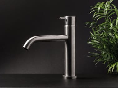 DIAMETRO35 INOX - Countertop stainless steel washbasin mixer by Ritmonio