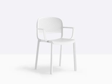 DOME 266 - Polypropylene chair with armrests by Pedrali