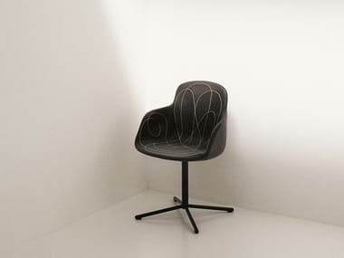 DOODLE - Chair with 4-spoke base with armrests by Tacchini