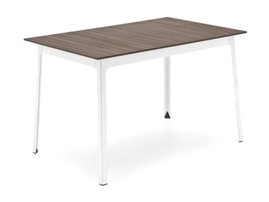 DOT - Rectangular steel and wood table by Calligaris